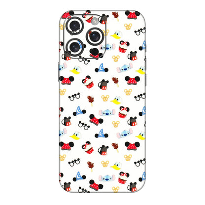 Apple iPhone Skins (All Models) - Minnie Mouse & Donald Doodles s - 3D Embossed Finish (L-194) iPhone 16 pro