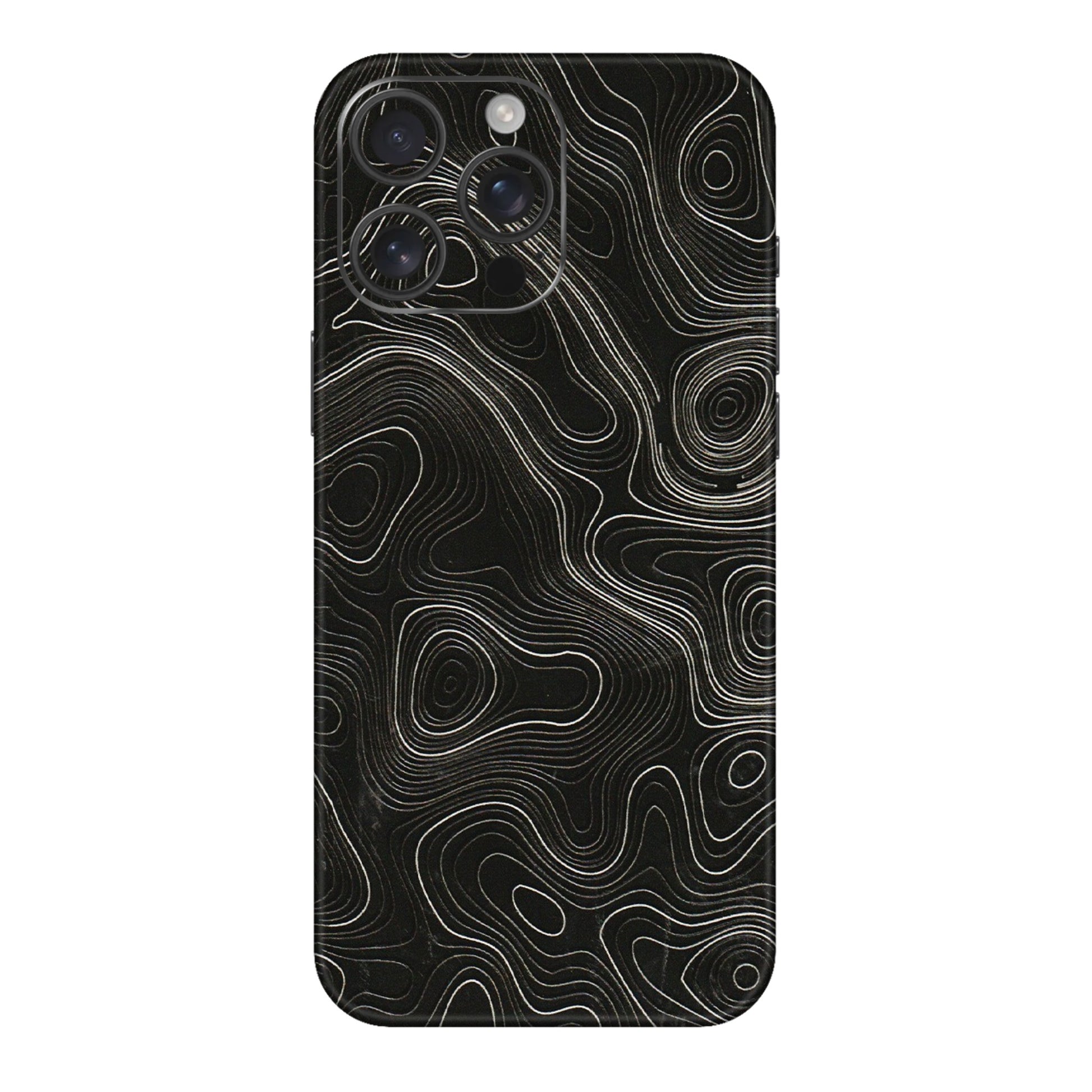 Apple iPhone Skins (All Models) - Black Swirl - 3D Embossed Finish (L-196) iPhone 16 pro