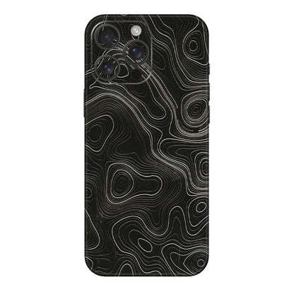 Apple iPhone Skins (All Models) - Black Swirl - 3D Embossed Finish (L-196) iPhone 16 pro