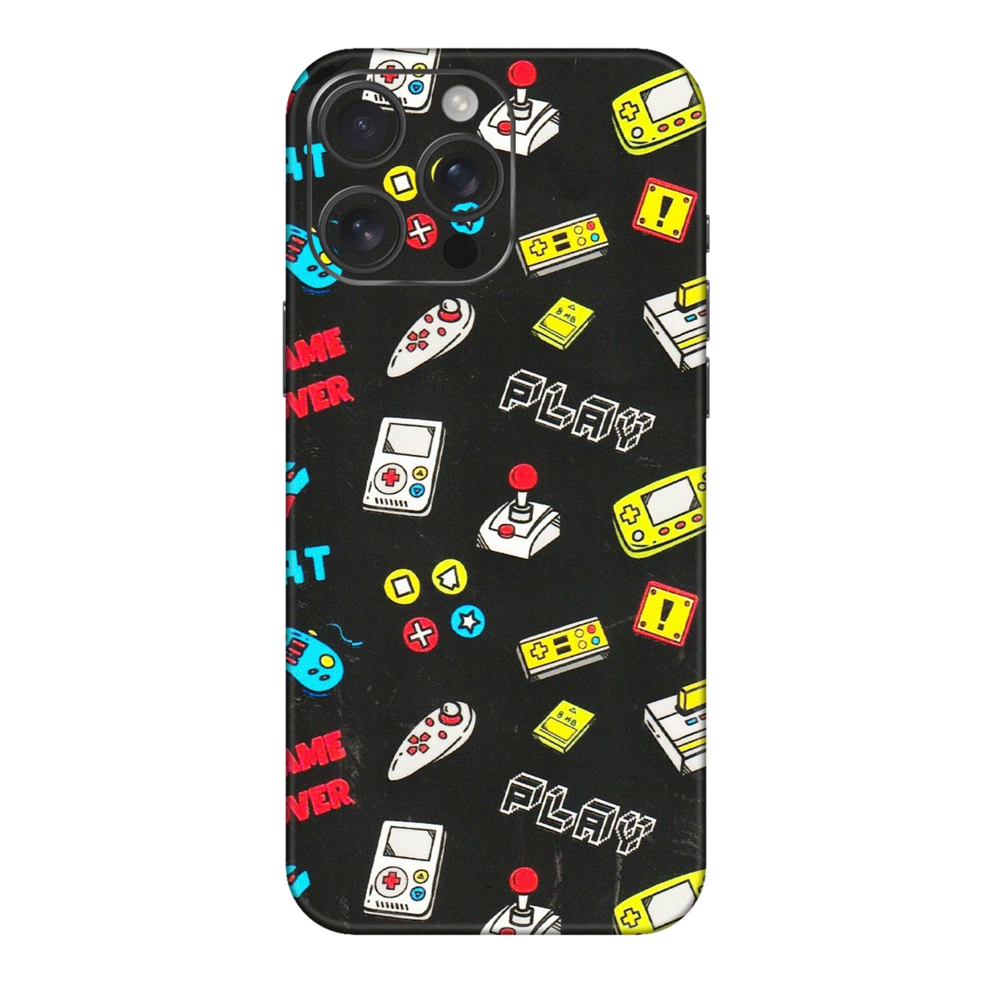 Apple iPhone Skins (All Models) - Gaming Doodles - 3D Embossed Finish (L-224) iPhone 16 pro