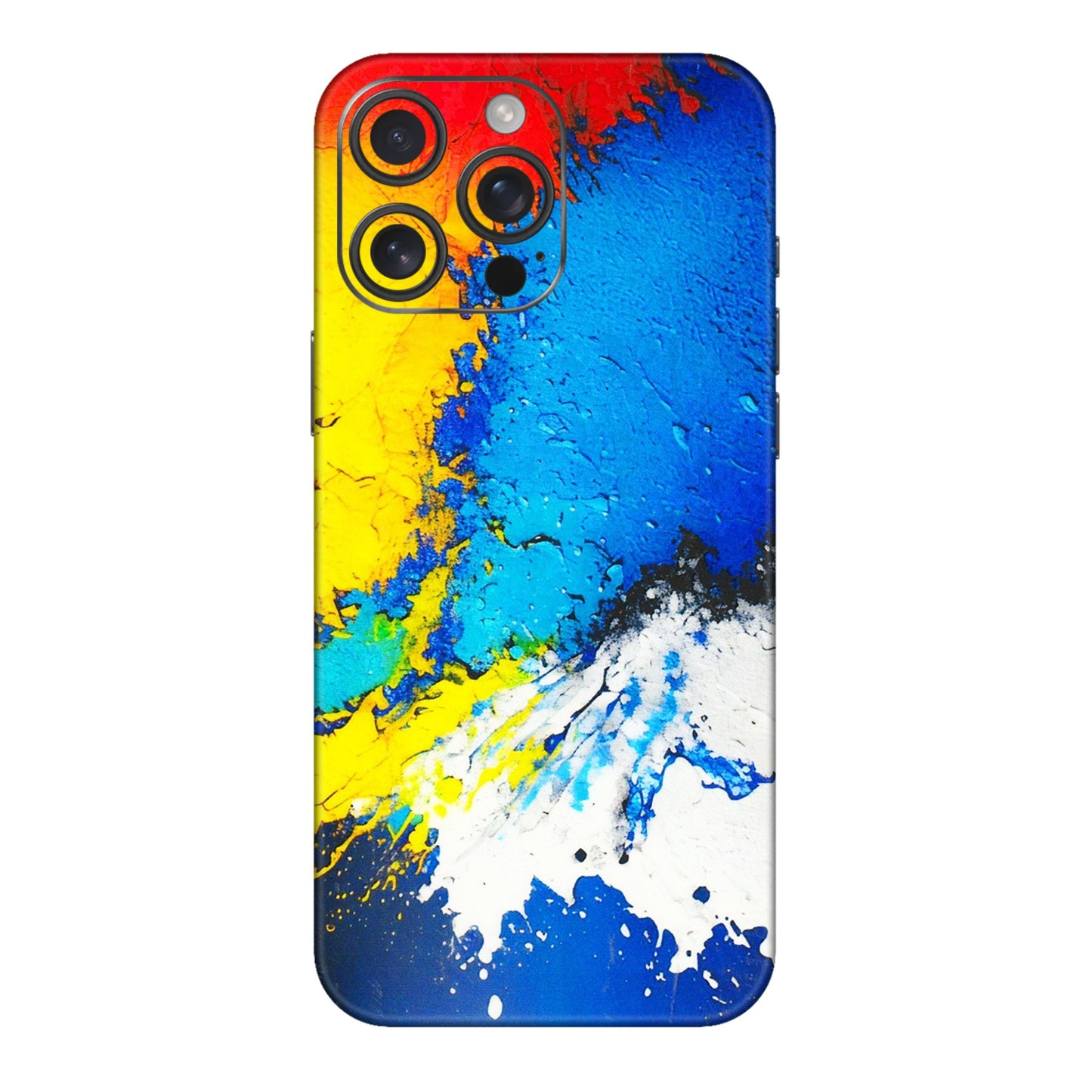 Apple iPhone Skins (All Models) - Acrylic Paint Spill - 3D Embossed Finish (L-229) iPhone 16 pro