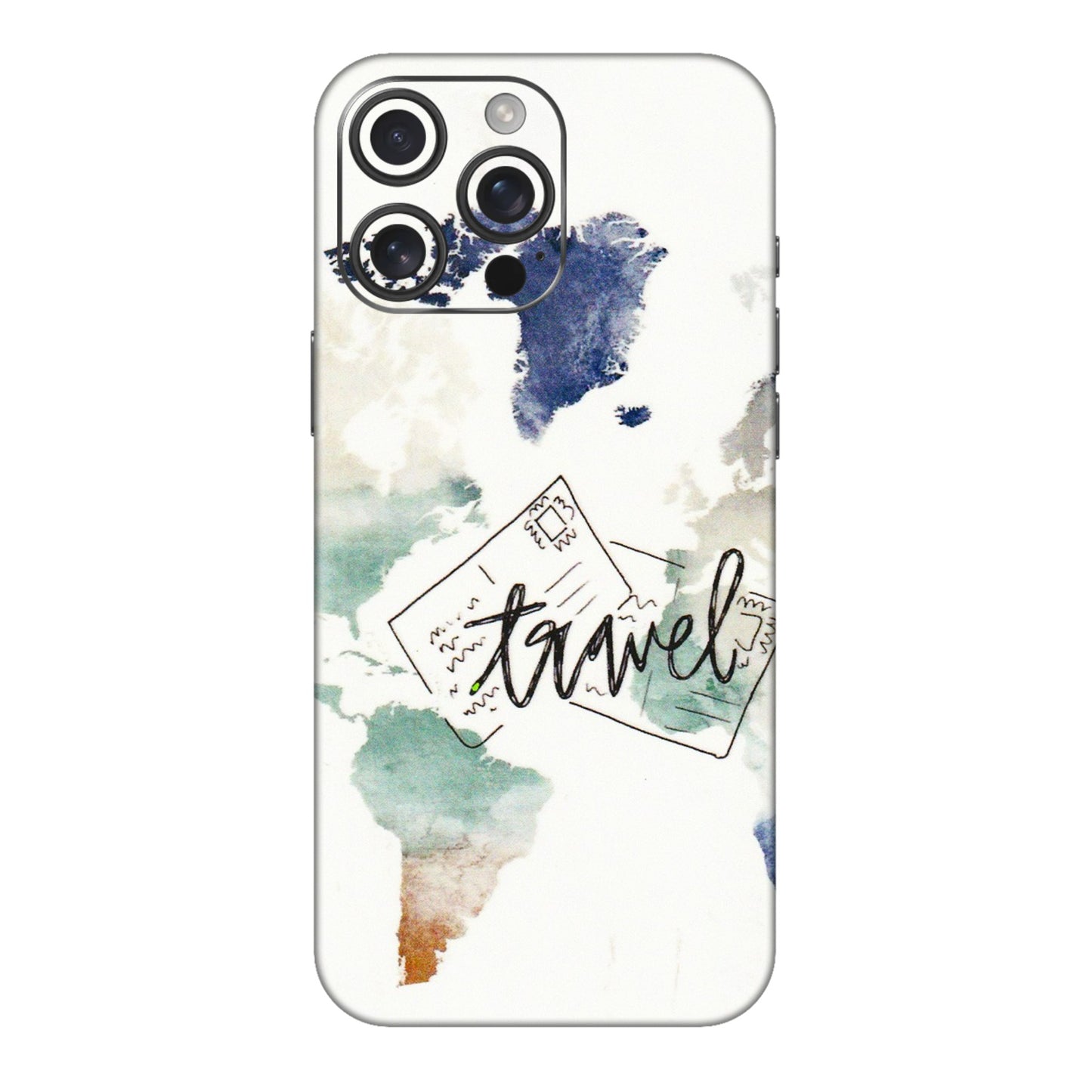 Apple iPhone Skins (All Models) - Travel The World - 3D Embossed Finish (L-232) iPhone 16 pro