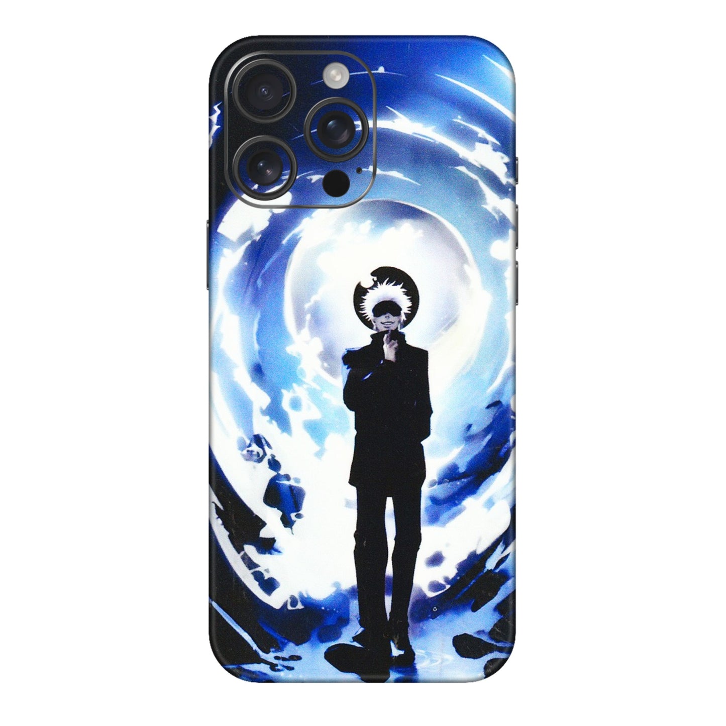 Apple iPhone Skins (All Models) - Satoru Gojo Dark Blue - 3D Embossed Finish (L-235) iPhone 16 pro