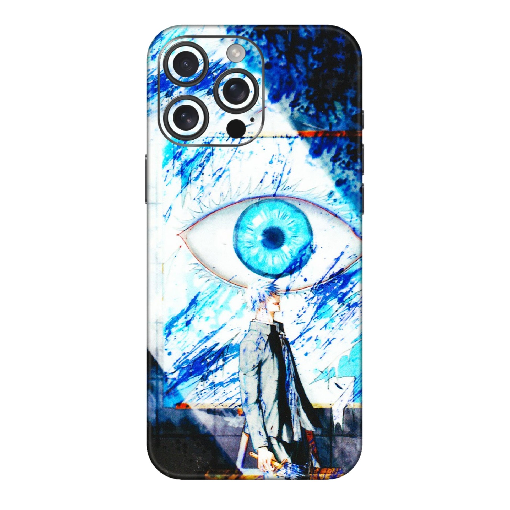 Apple iPhone Skins (All Models) - Gojo Satoru evil eye - 3D Embossed Finish (L-239) iPhone 16 pro