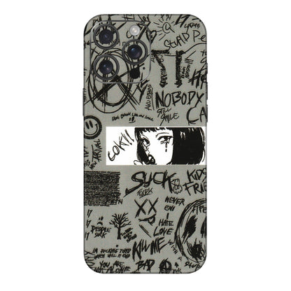 Apple iPhone Skins (All Models) - Never Have Love Anime - 3D Embossed Finish (L-260) iPhone 16 pro