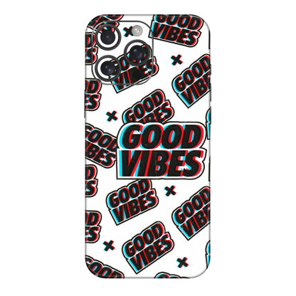 Apple iPhone Skins (All Models) - Good Vibes - 3D Embossed Finish (L-282) iPhone 16 pro