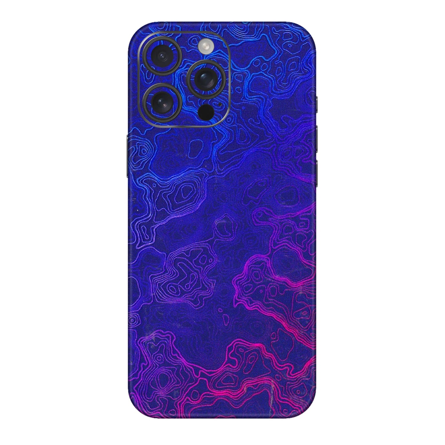 Apple iPhone Skins (All Models) - Purple Ripples Swirl - 3D Embossed Finish (L-314) iPhone 16 pro