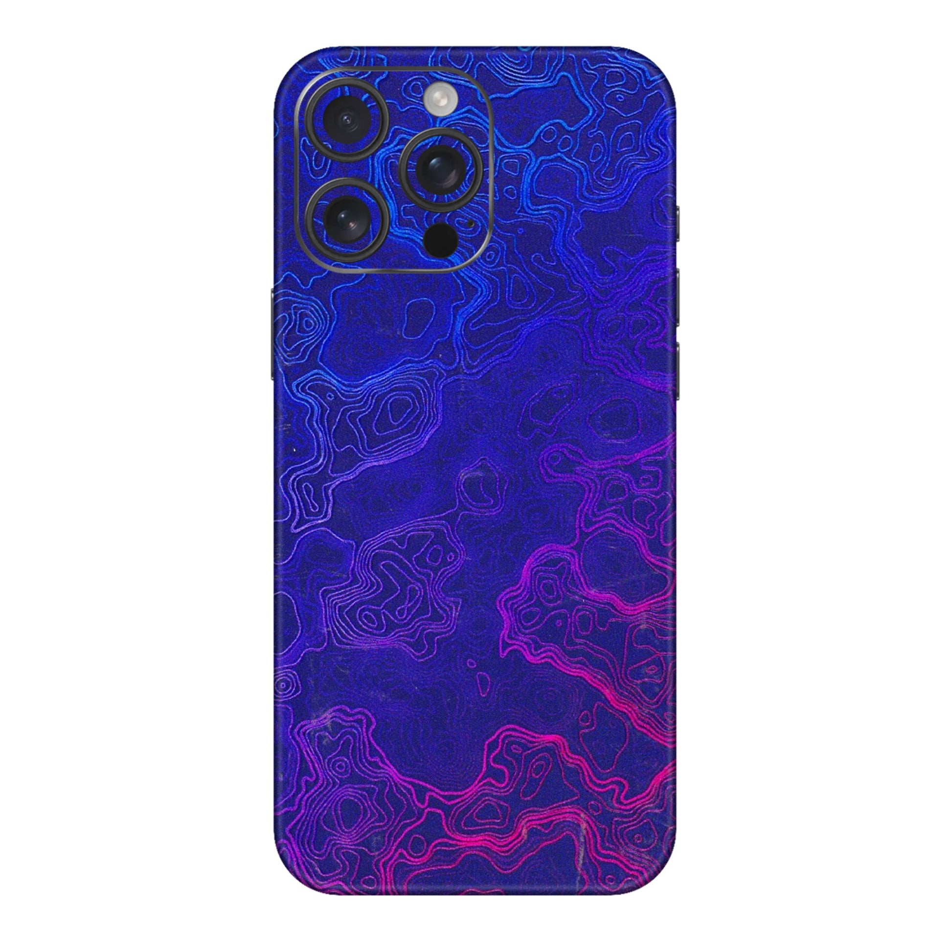 Apple iPhone Skins (All Models) - Purple Ripples Swirl - 3D Embossed Finish (L-314) iPhone 16 pro
