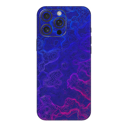 Apple iPhone Skins (All Models) - Purple Ripples Swirl - 3D Embossed Finish (L-314) iPhone 16 pro