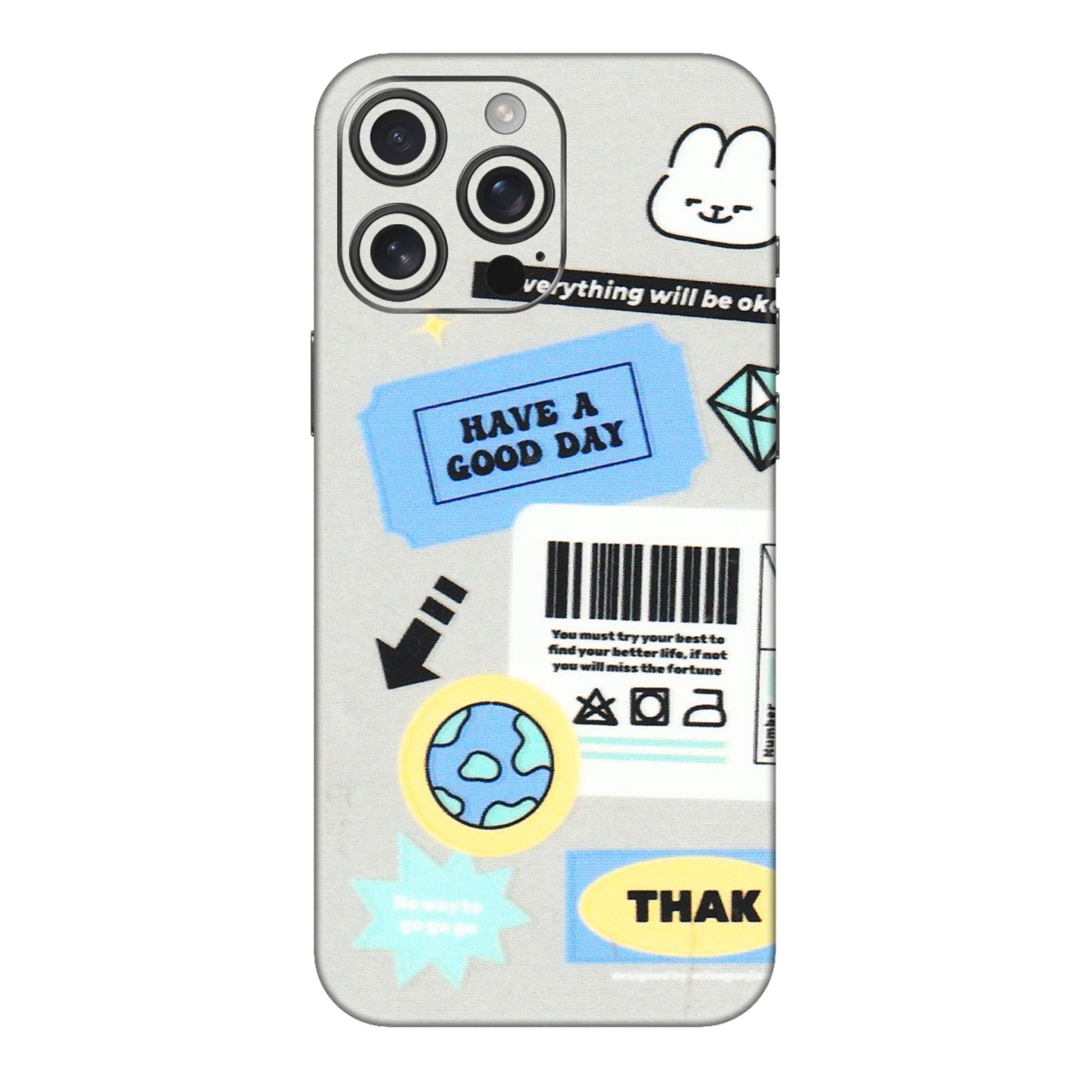 Apple iPhone Skins (All Models) - Will Be Okay Design - 3D Embossed Finish (L-316) iPhone 16 pro