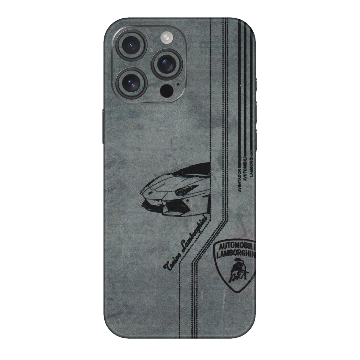 Apple iPhone Skins (All Models) - New Lamborgini Aventador - 3D Embossed Finish (L-321) iPhone 16 pro