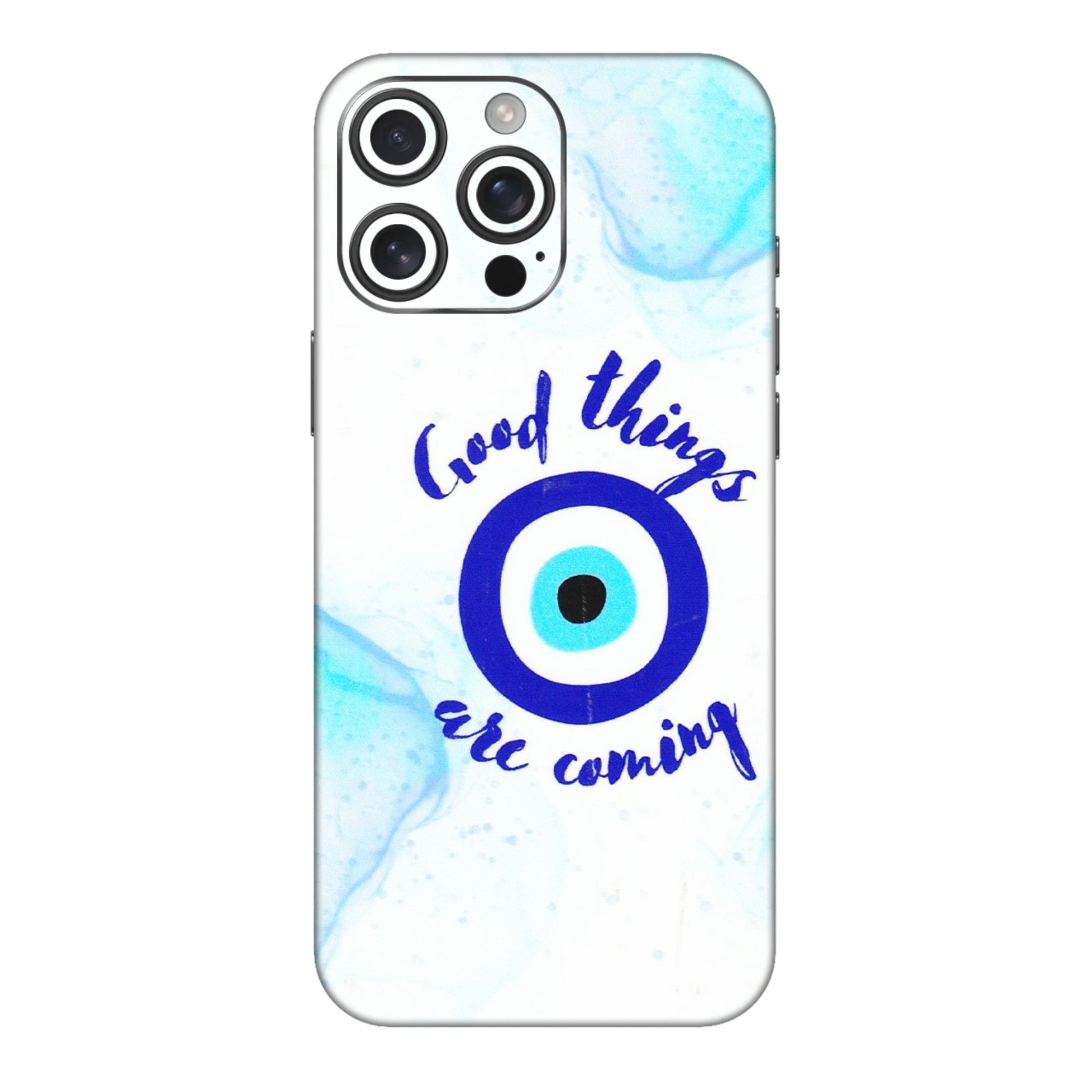 Apple iPhone Skins (All Models) - Evil Eye Good Things Are Coming - 3D Embossed Finish (L-322) iPhone 16 pro