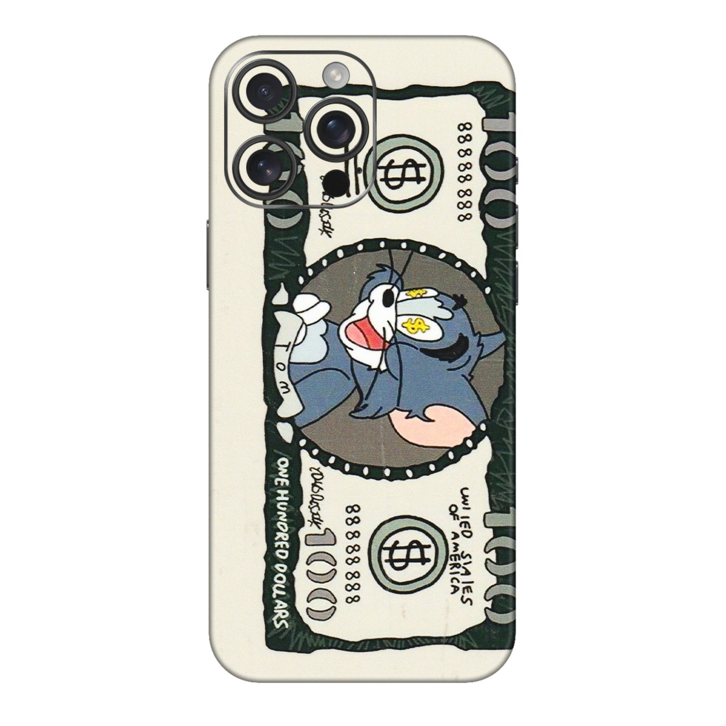 Apple iPhone Skins (All Models) - Tom Hundred Dollar - 3D Embossed Finish (L-324) iPhone 16 pro