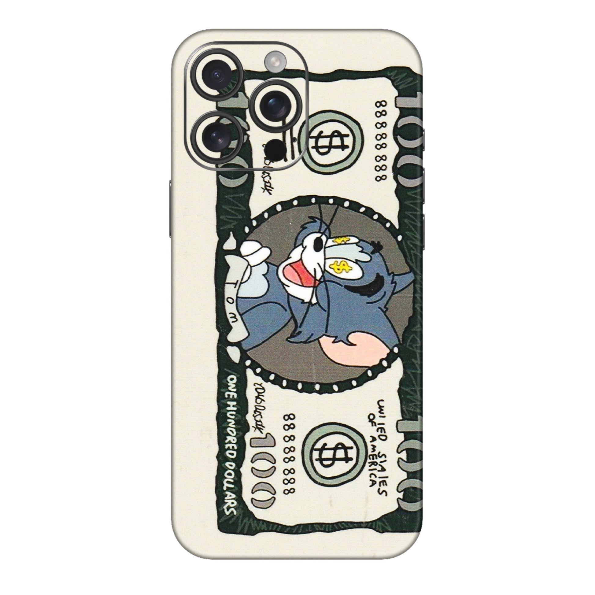 Apple iPhone Skins (All Models) - Tom Hundred Dollar - 3D Embossed Finish (L-324) iPhone 16 pro