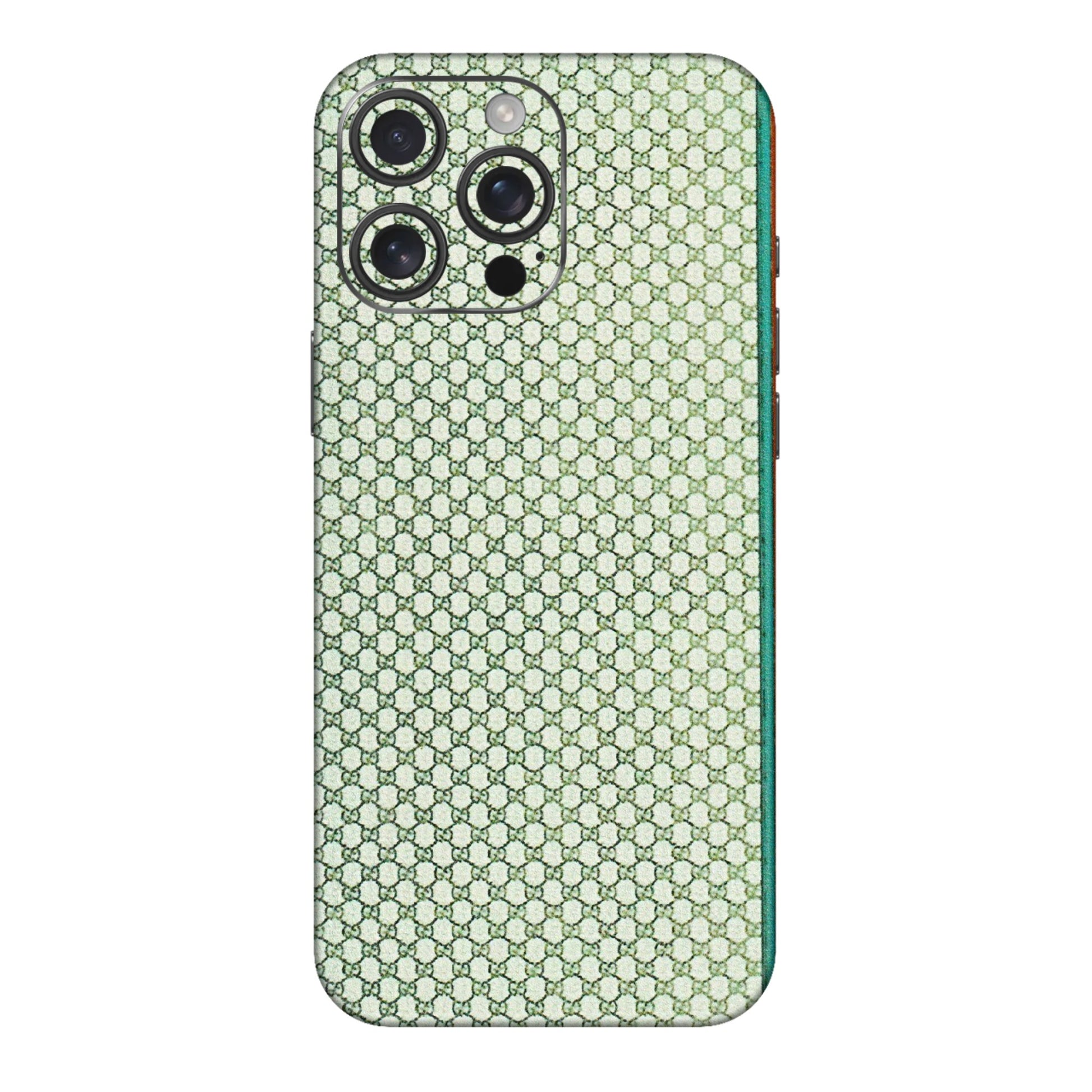 Apple iPhone Skins (All Models) - Gucci Fabric Pattern - 3D Embossed Finish (L-73) iPhone 16 pro