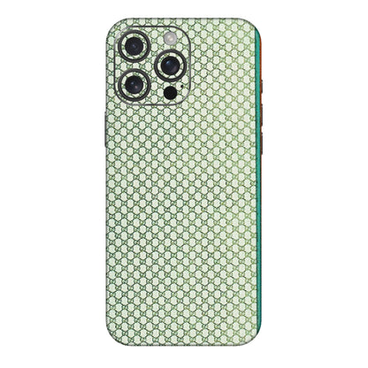 Apple iPhone Skins (All Models) - Gucci Fabric Pattern - 3D Embossed Finish (L-73) iPhone 16 pro