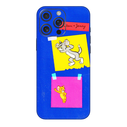 Apple iPhone Skins (All Models) - Tom N Jerry Sticky Notes - 3D Embossed Finish (L-88) iPhone 16 pro