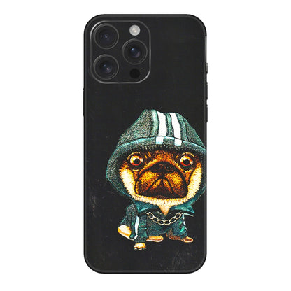 Apple iPhone Skins (All Models) - Puppy N Hoodie - 3D Embossed Finish (L-90) iPhone 16 pro