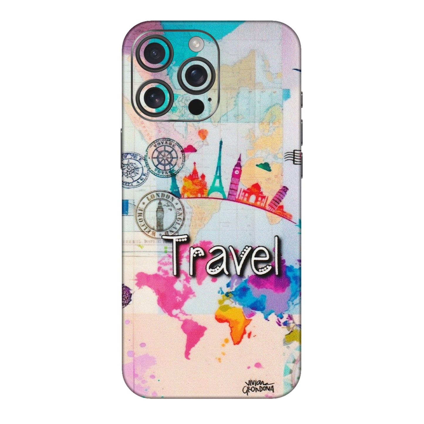 Apple iPhone Skins (All Models) - Travel The Wonders - Matte Finish (M-108) iPhone 16 pro