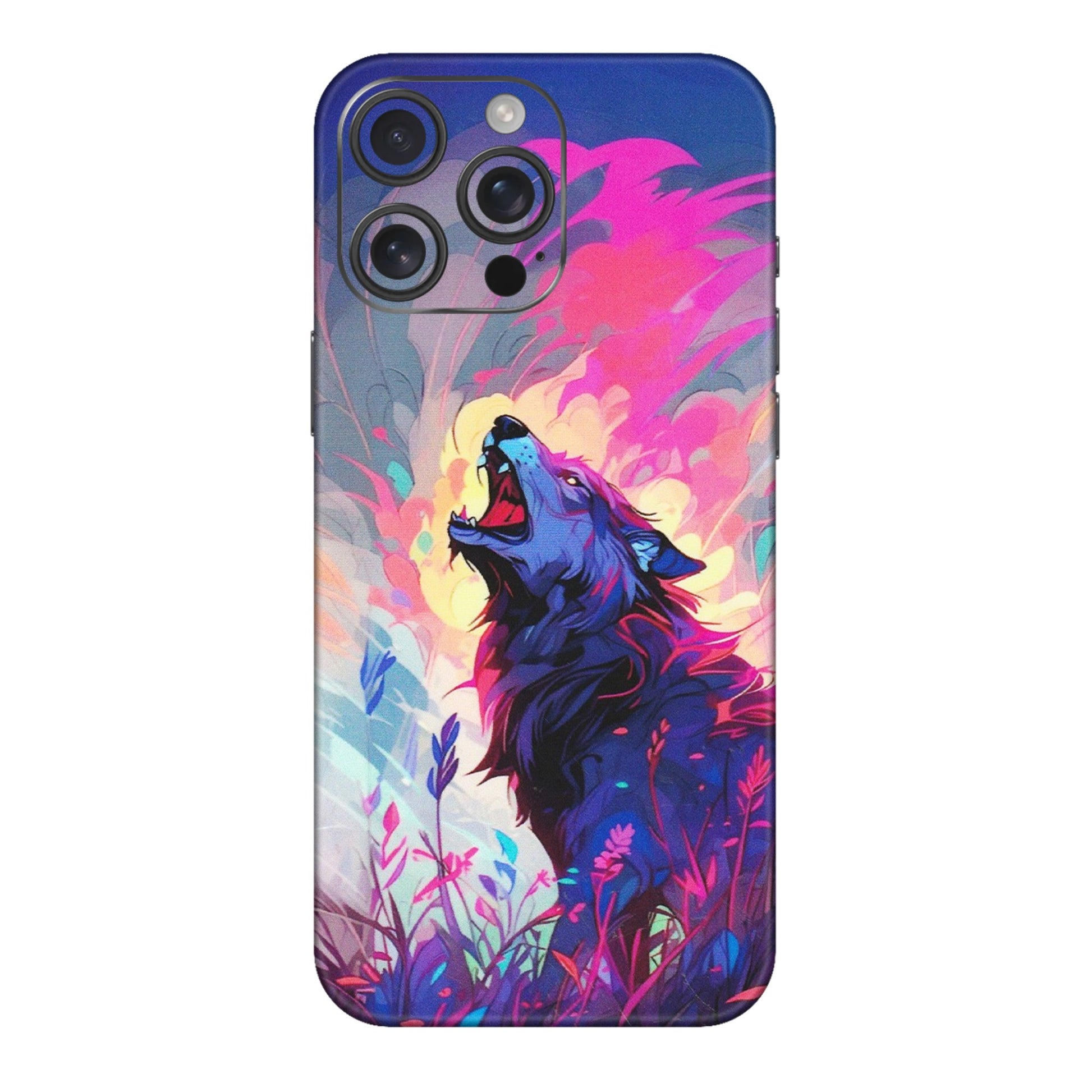 Apple iPhone Skins (All Models) - New Wild Wolf Abstract - Matte Finish (M-125) iPhone 16 pro