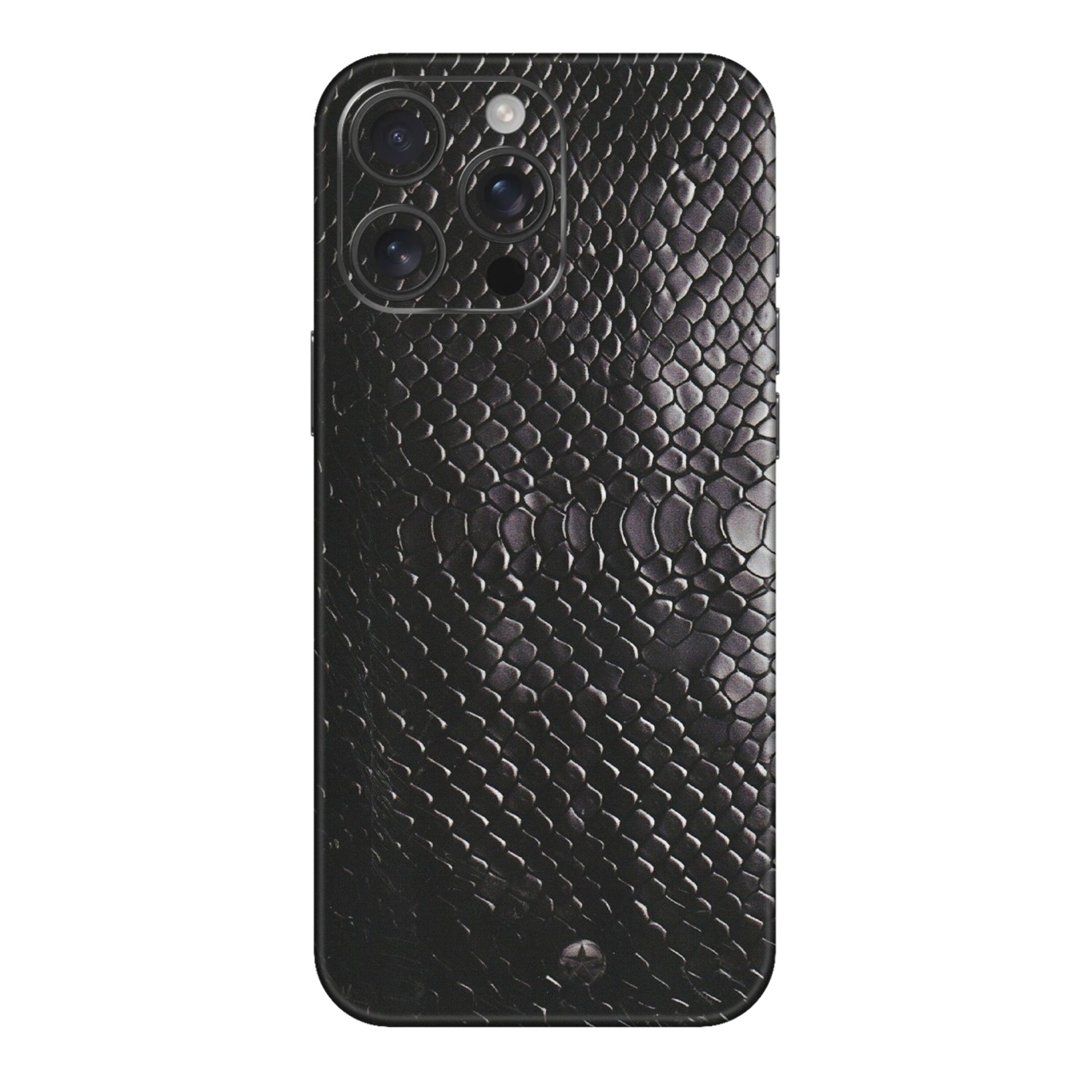 Apple iPhone Skins (All Models) - Black Snack Leather - Matte Finish (M-147) iPhone 16 pro