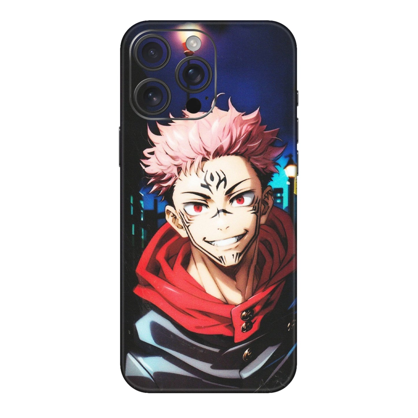 Apple iPhone Skins (All Models) - Yuji Itadori Funny Face Anime - Matte Finish (M-152) iPhone 16 pro