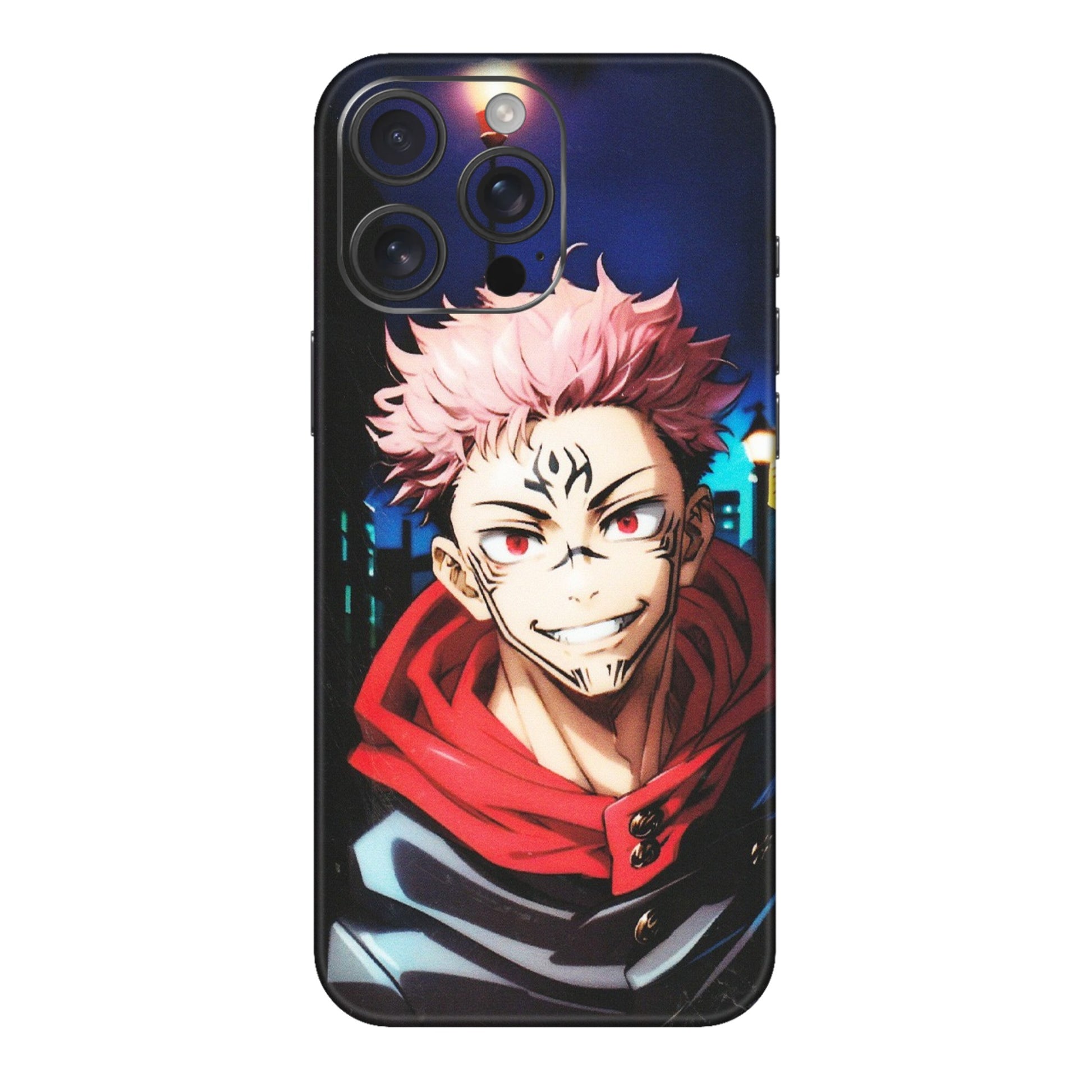 Apple iPhone Skins (All Models) - Yuji Itadori Funny Face Anime - Matte Finish (M-152) iPhone 16 pro