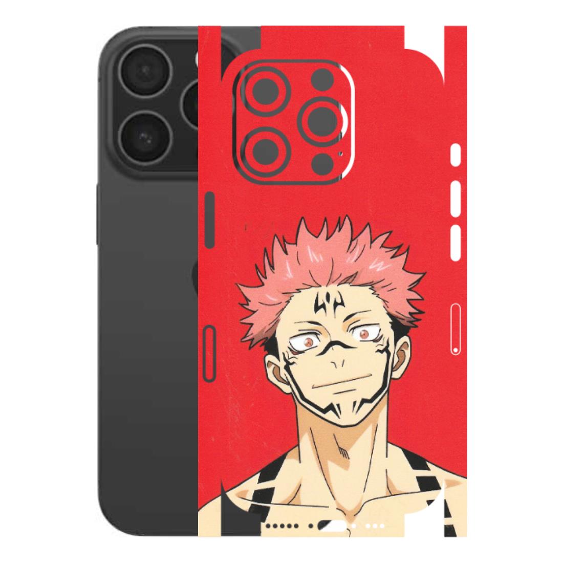 Apple iPhone Skins (All Models) - Ryomen Sukuna Fun Anime - Matte Finish (M-153) iPhone 16 pro