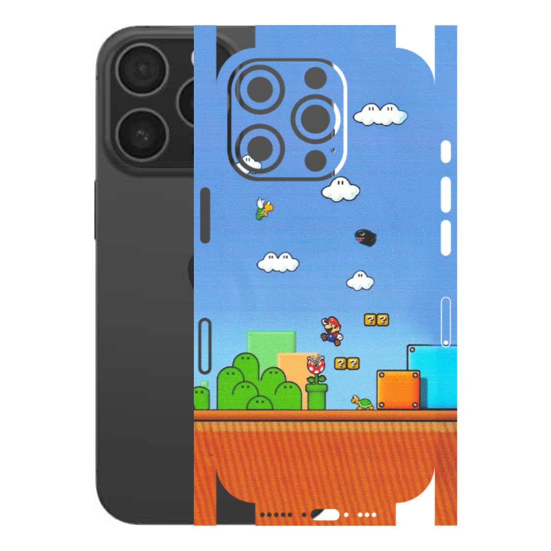 Apple iPhone Skins (All Models) - Mario Game Scene - Matte Finish (M-24) iPhone 16 pro