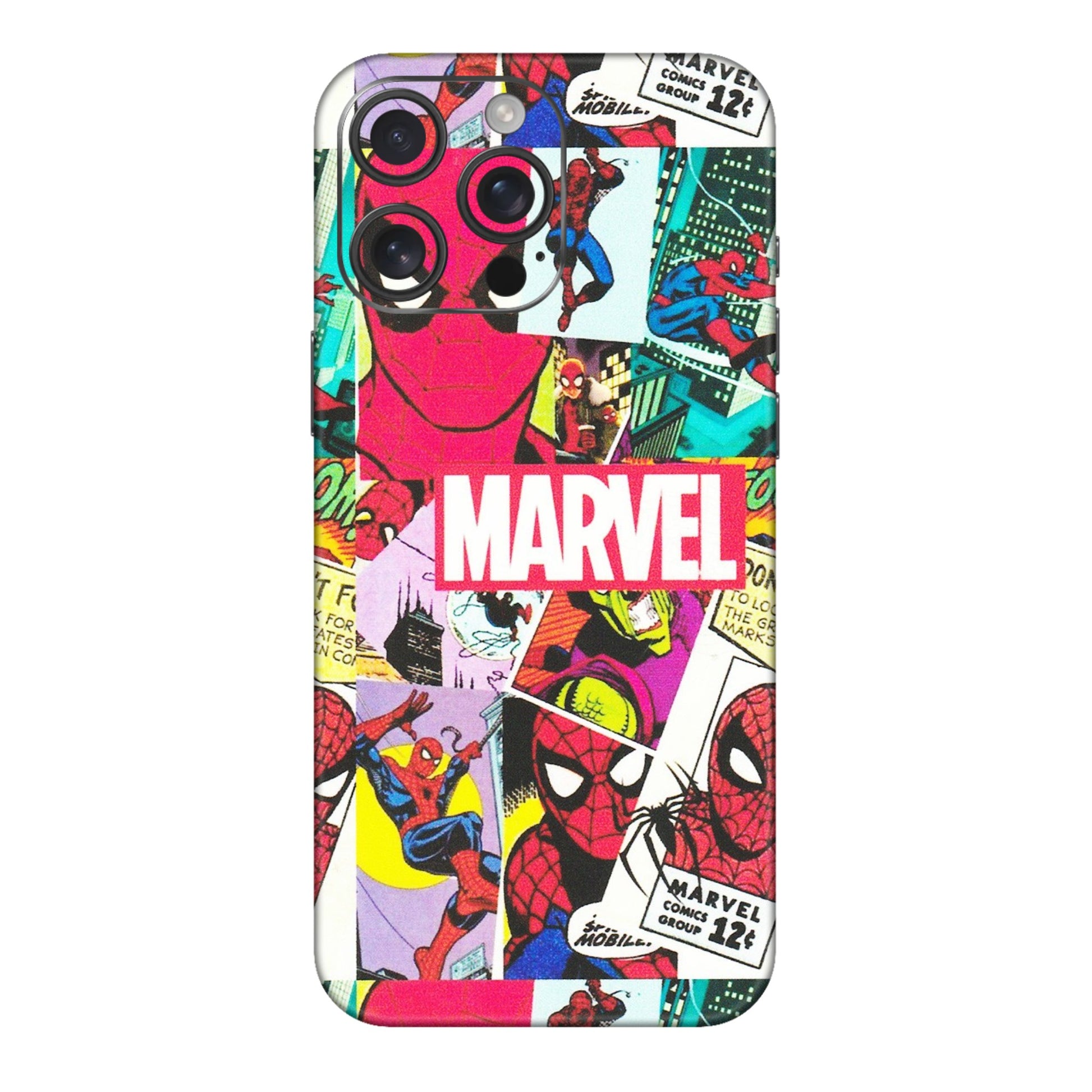 Apple iPhone Skins (All Models) - Marvel Comic Spiderman Grafitti - Matte Finish (M-72) iPhone 16 pro