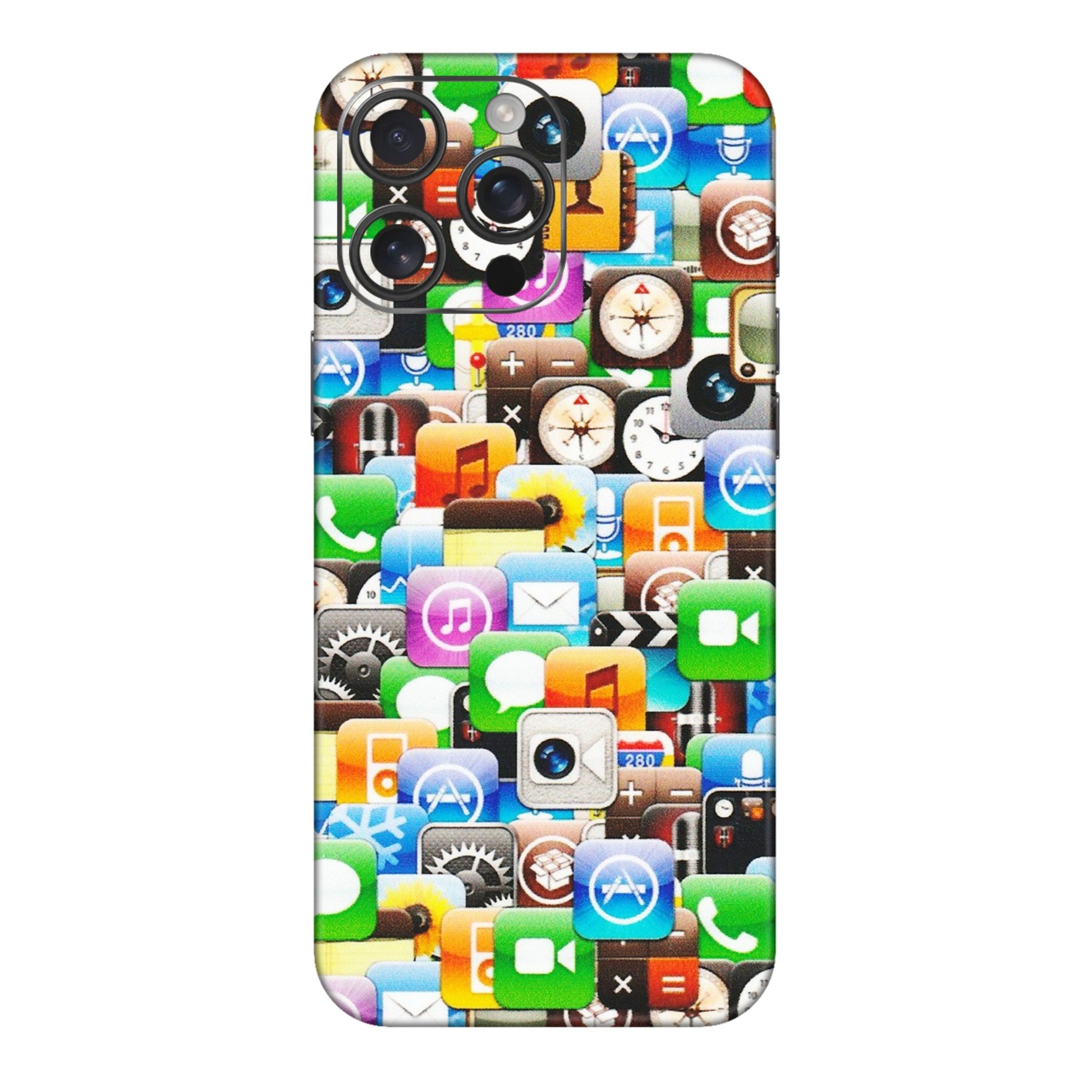 Apple iPhone Skins (All Models) - All Apple Icons - Matte Finish (M-93) iPhone 16 pro