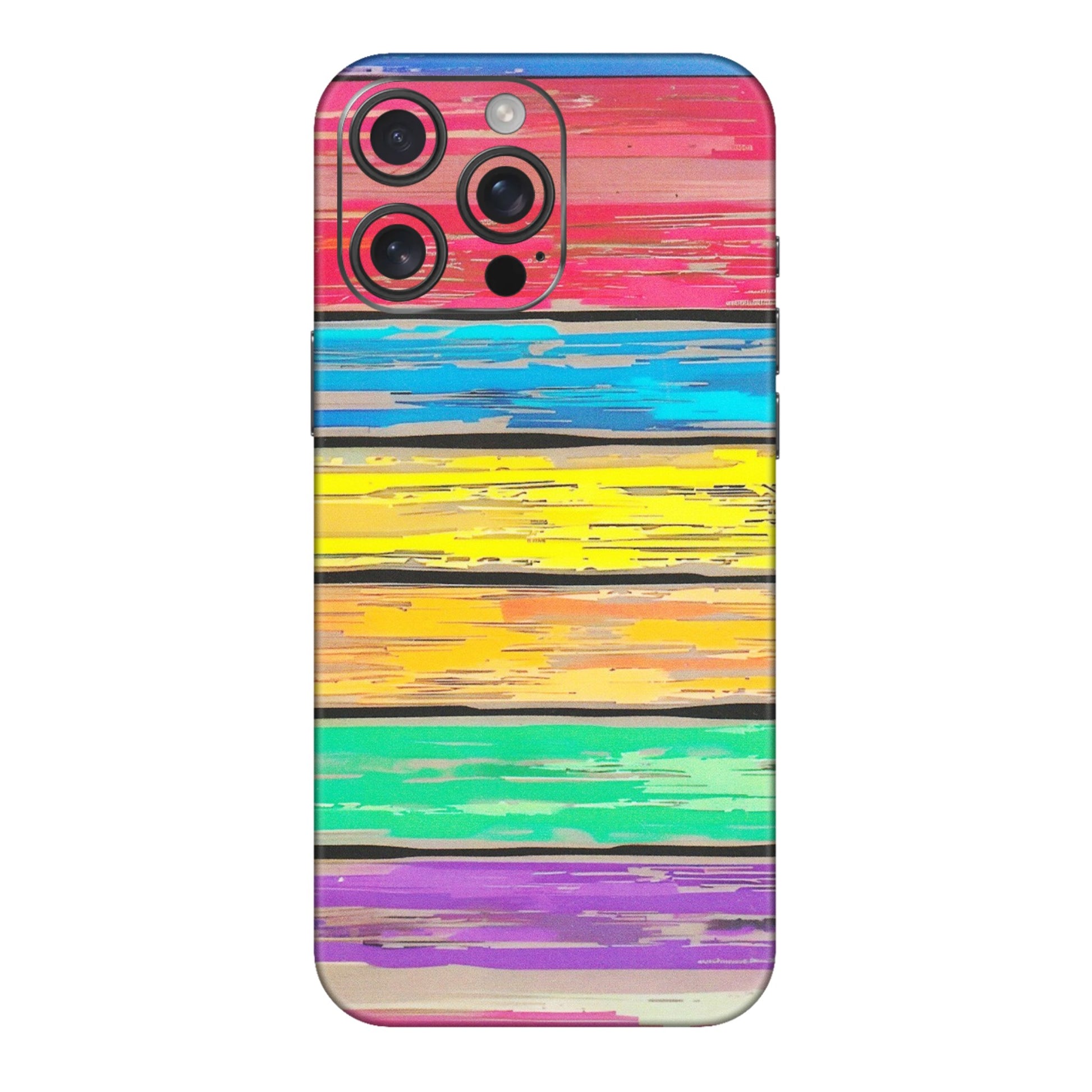 Apple iPhone Skins (All Models) - Multi Colour Wooden Wall - Matte Finish (M-96) iPhone 16 pro