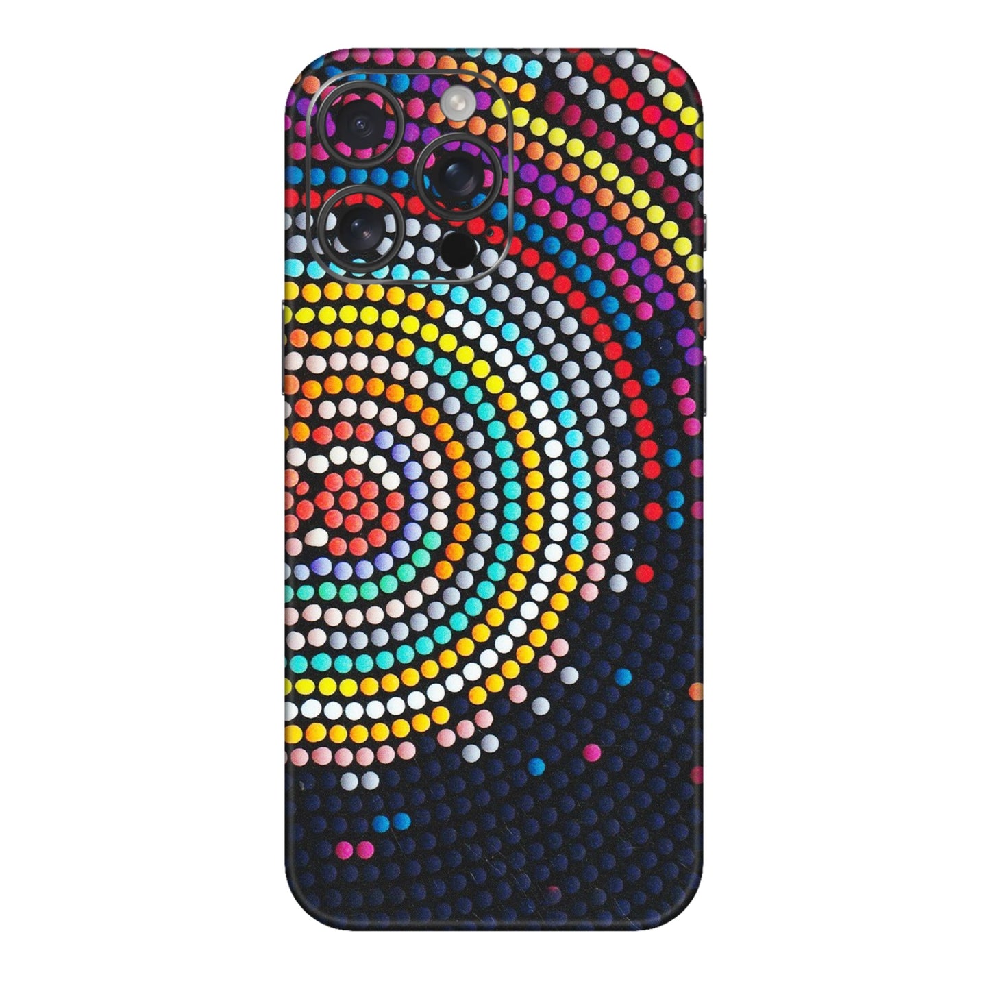Apple iPhone Skins (All Models) - Rainbow Dot Mandala - Matte Finish (M-97) iPhone 16 pro