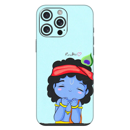 Apple iPhone Skins (All Models) - Radhe Radhe Cute Toon - 3D Embossed Finish (L-05) iPhone 16 Pro Max