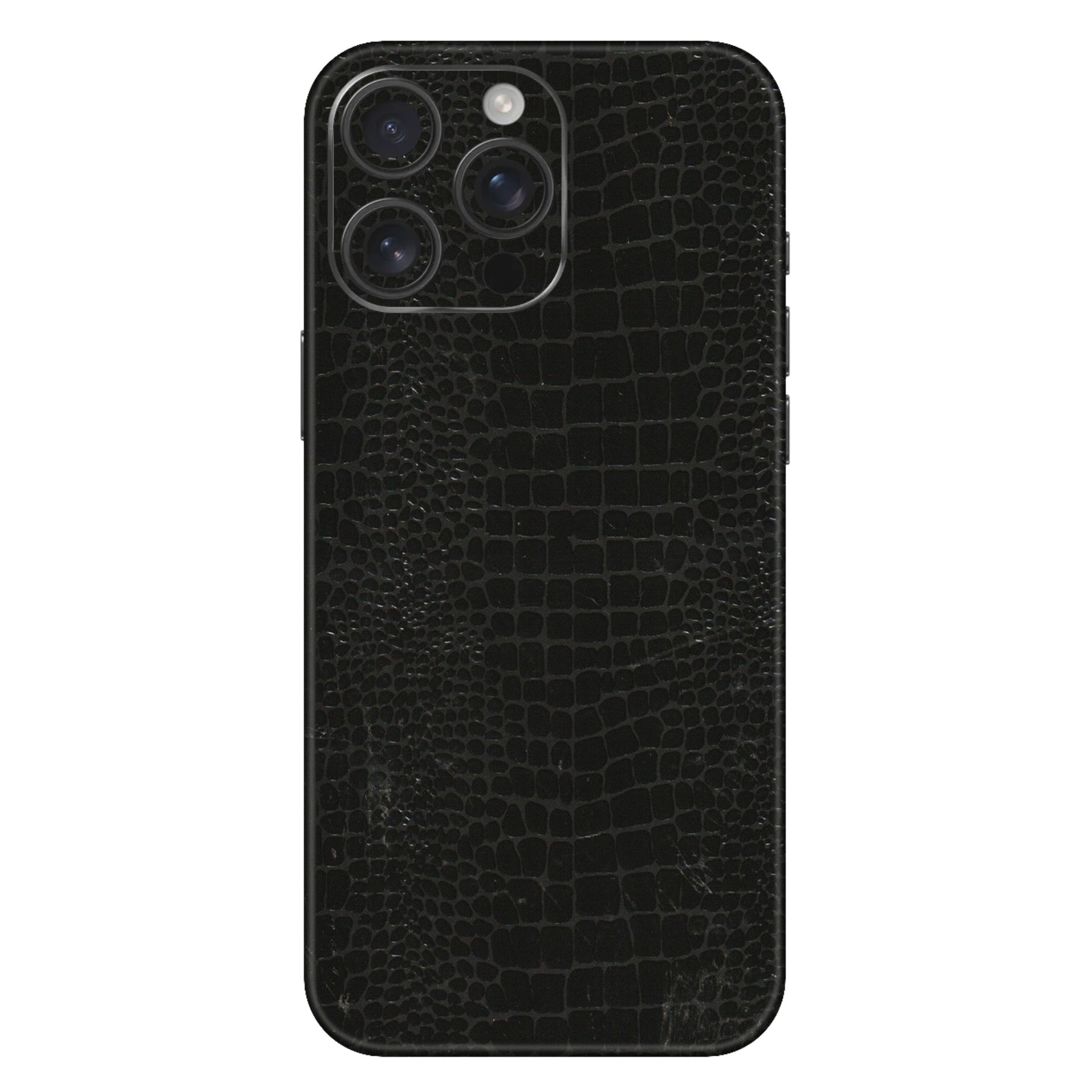 Apple iPhone Skins (All Models) - Snake Leather Black - 3D Embossed Finish (L-107) iPhone 16 Pro Max