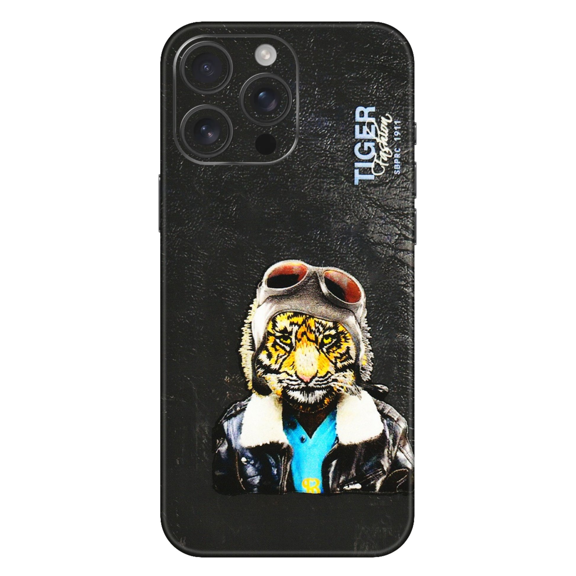 Apple iPhone Skins (All Models) - Rider Tiger - 3D Embossed Finish (L-113) iPhone 16 Pro Max