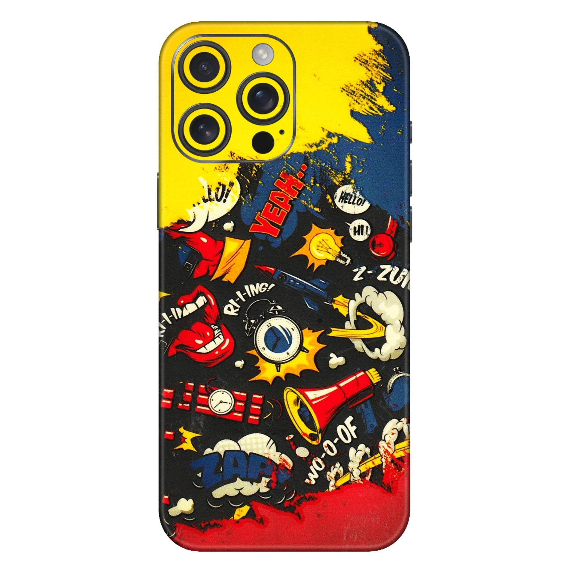 Apple iPhone Skins (All Models) - Pacific Doodle Art - 3D Embossed Finish (L-120) iPhone 16 Pro Max