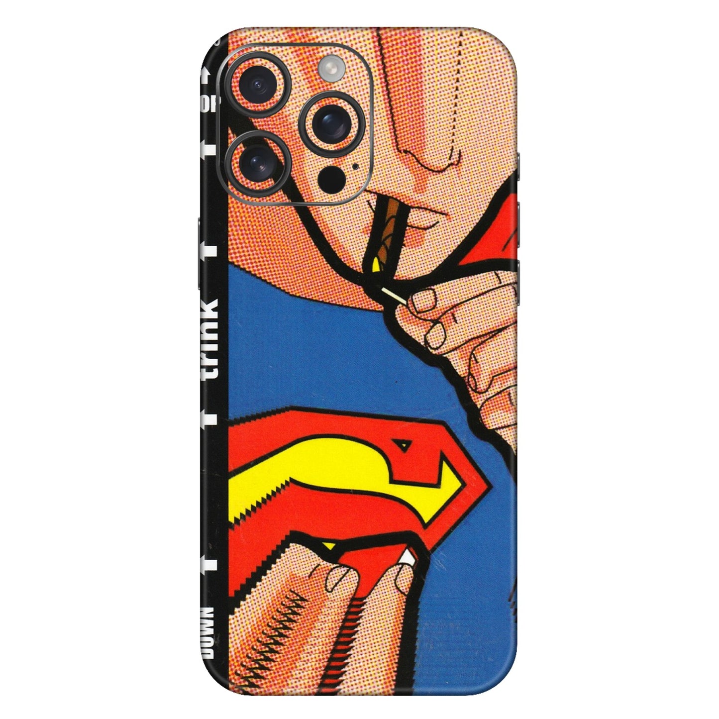 Apple iPhone Skins (All Models) - Superman Sutta - 3D Embossed Finish (L-130) iPhone 16 Pro Max