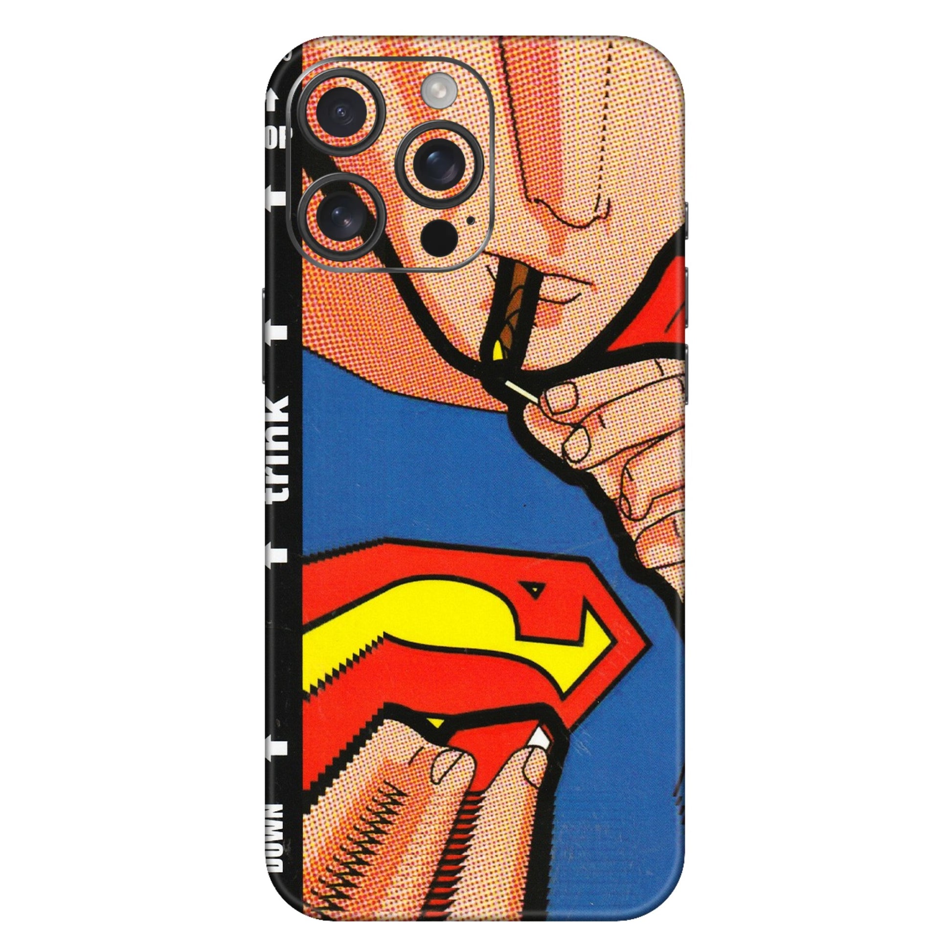 Apple iPhone Skins (All Models) - Superman Sutta - 3D Embossed Finish (L-130) iPhone 16 Pro Max