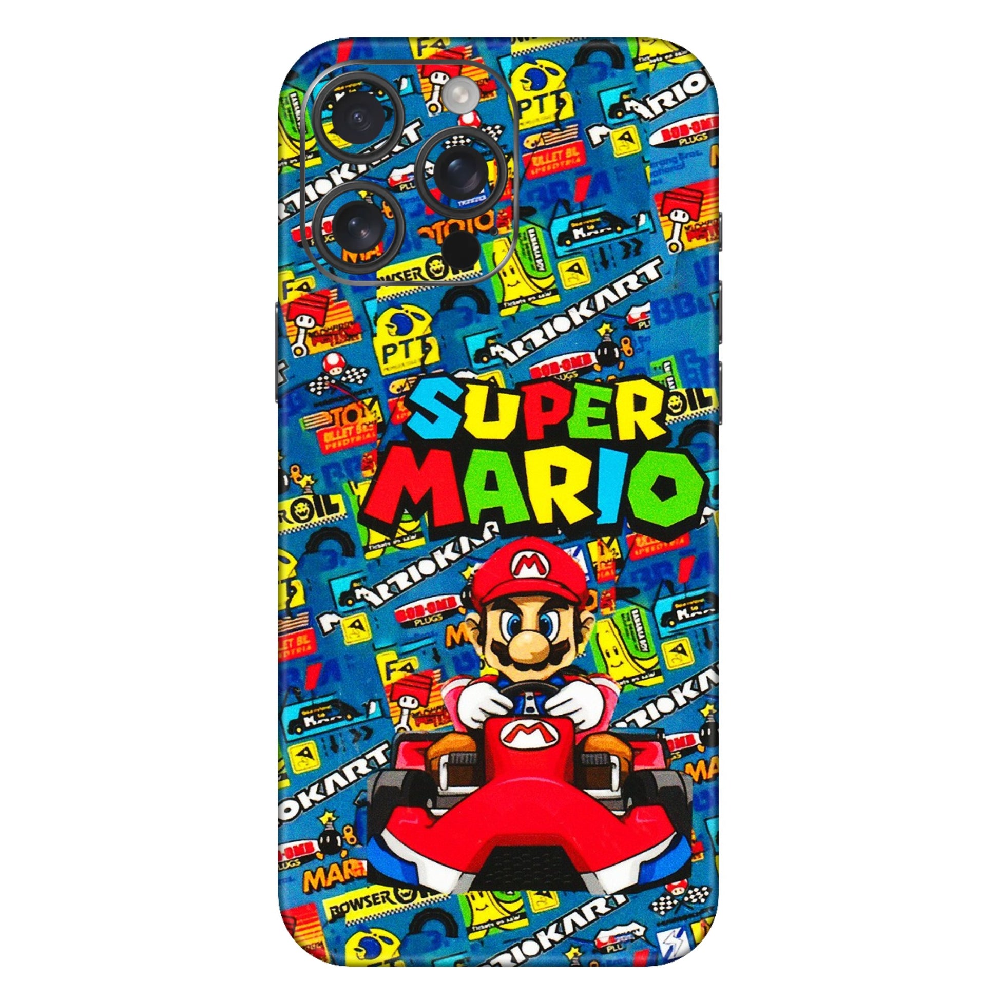 Apple iPhone Skins (All Models) - Super Mario Kart - 3D Embossed Finish (L-140) iPhone 16 Pro Max