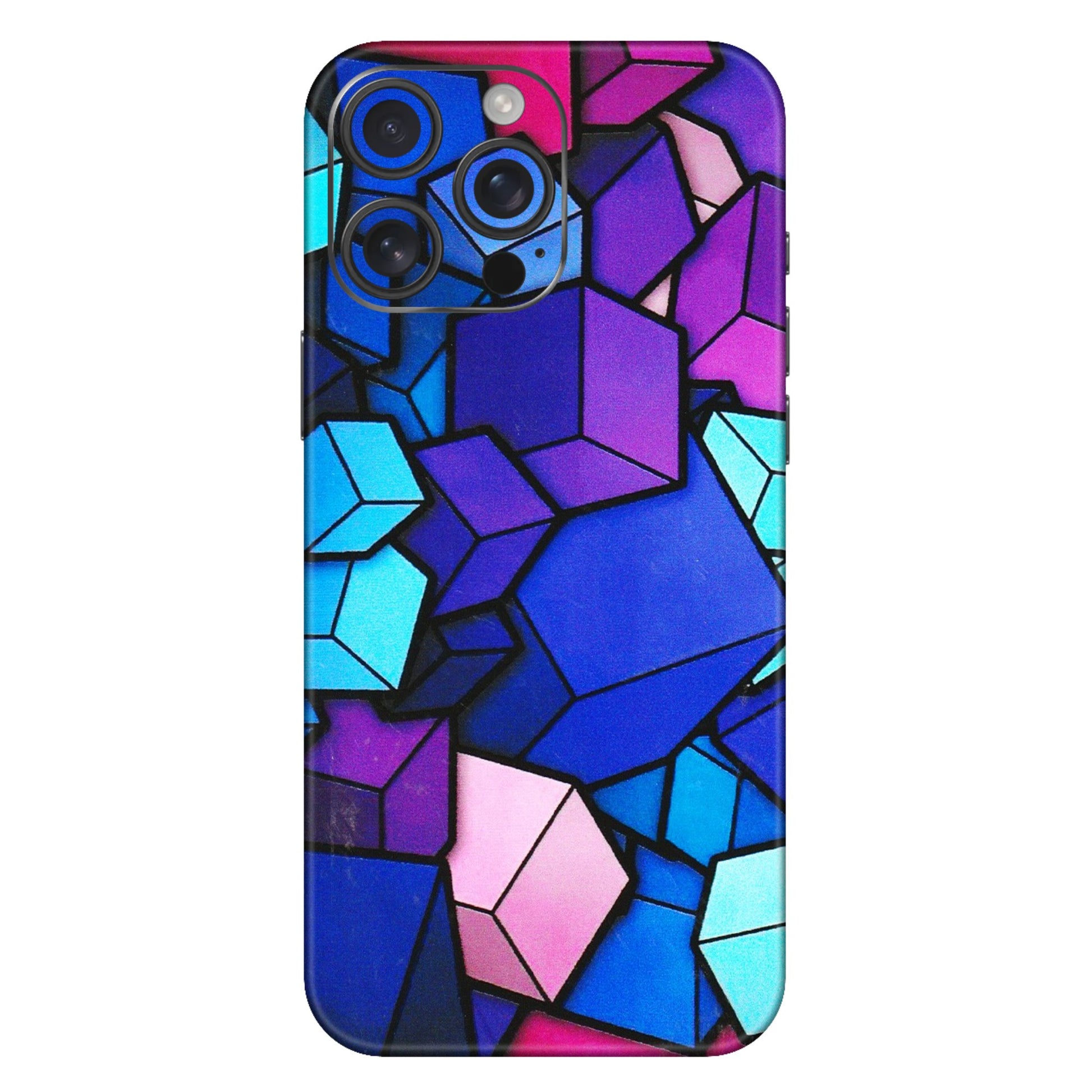 Apple iPhone Skins (All Models) - Cube Doodle - 3D Embossed Finish (L-141) iPhone 16 Pro Max