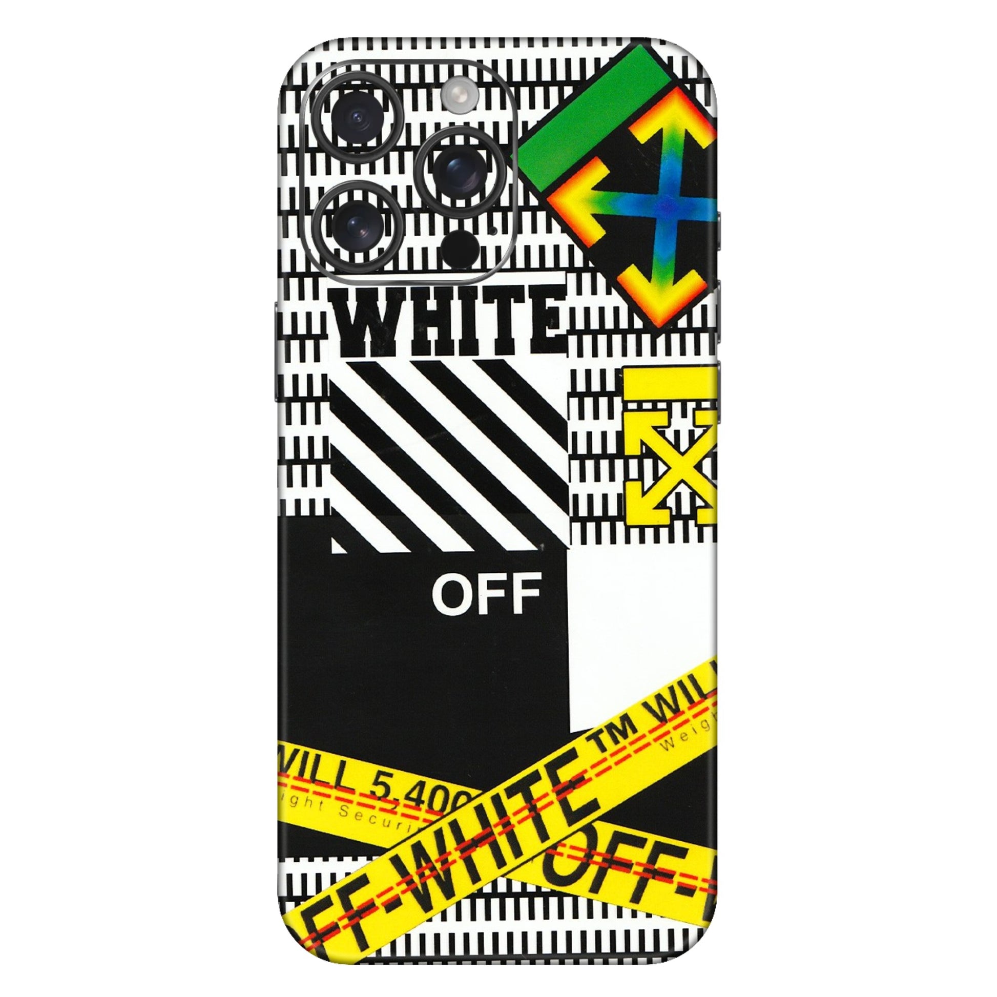 Apple iPhone Skins (All Models) - White Off Abstract - 3D Embossed Finish (L-172) iPhone 16 Pro Max