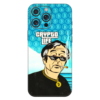 Apple iPhone Skins (All Models) - Crypto Thug Life - 3D Embossed Finish (L-179) iPhone 16 Pro Max