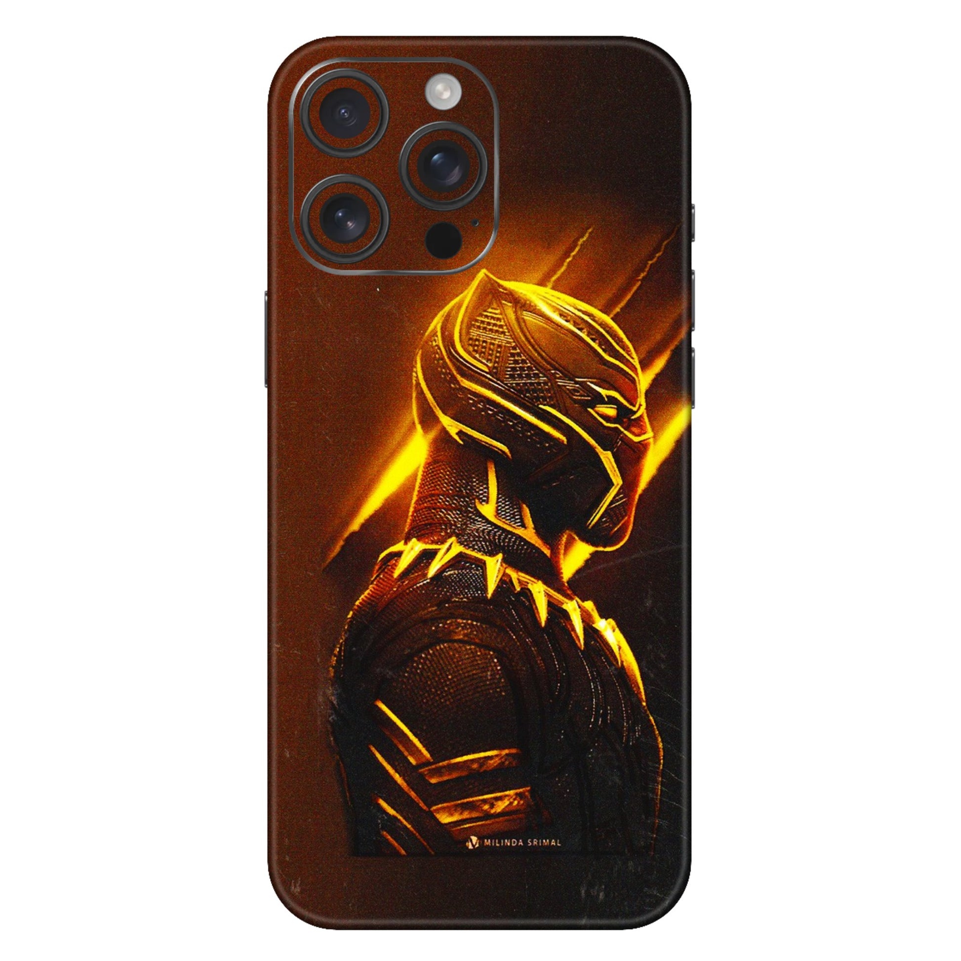 Apple iPhone Skins (All Models) - Gold Black Panther - 3D Embossed Finish (L-181) iPhone 16 Pro Max