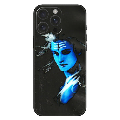 Apple iPhone Skins (All Models) - Har Har Mahadev Blue/Black - 3D Embossed Finish (L-185) iPhone 16 Pro Max