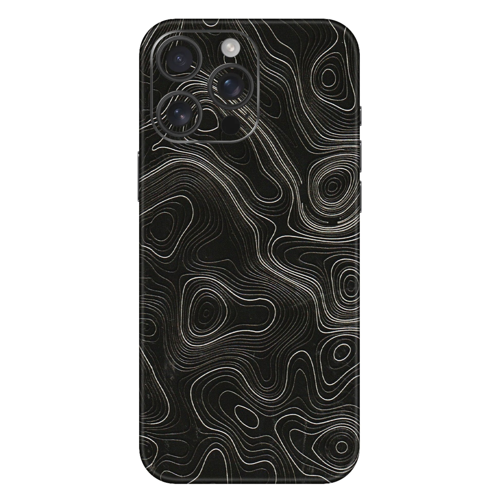 Apple iPhone Skins (All Models) - Black Swirl - 3D Embossed Finish (L-196) iPhone 16 Pro Max
