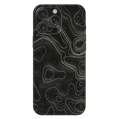 Apple iPhone Skins (All Models) - Black Swirl - 3D Embossed Finish (L-196) iPhone 16 Pro Max