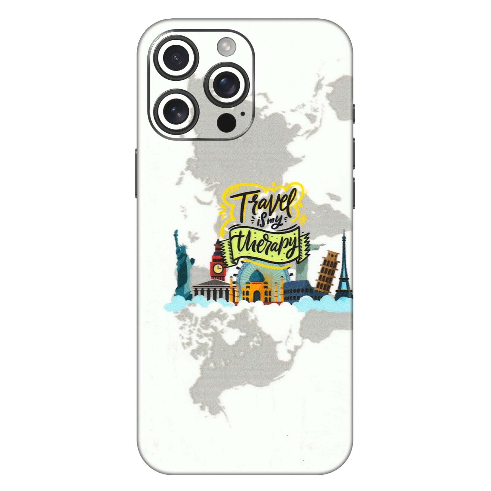 Apple iPhone Skins (All Models) - Travel Therapy - 3D Embossed Finish (L-199) iPhone 16 Pro Max