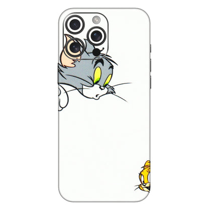 Apple iPhone Skins (All Models) - Cute Tom And Jerry - 3D Embossed Finish (L-220) iPhone 16 Pro Max