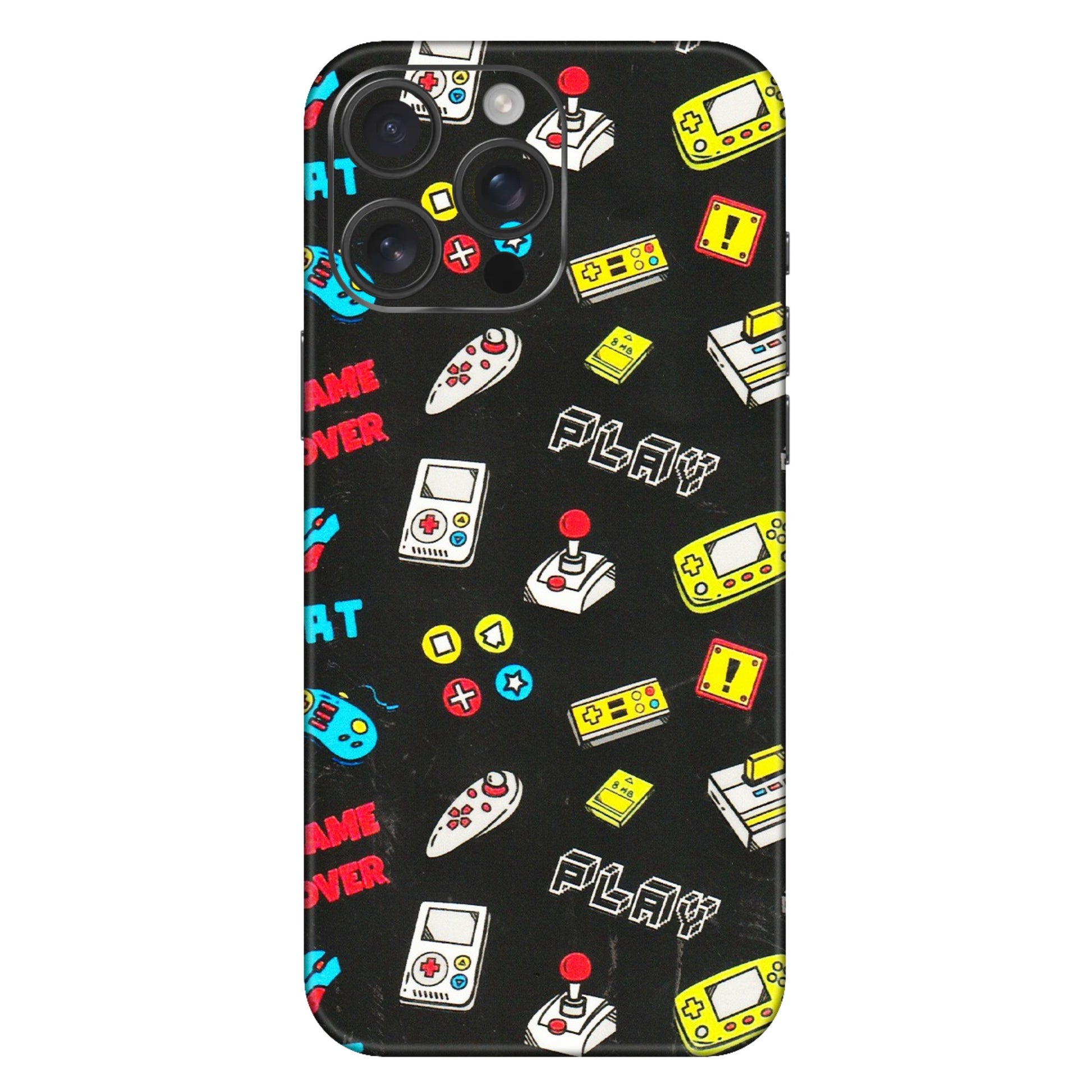 Apple iPhone Skins (All Models) - Gaming Doodles - 3D Embossed Finish (L-224) iPhone 16 Pro Max
